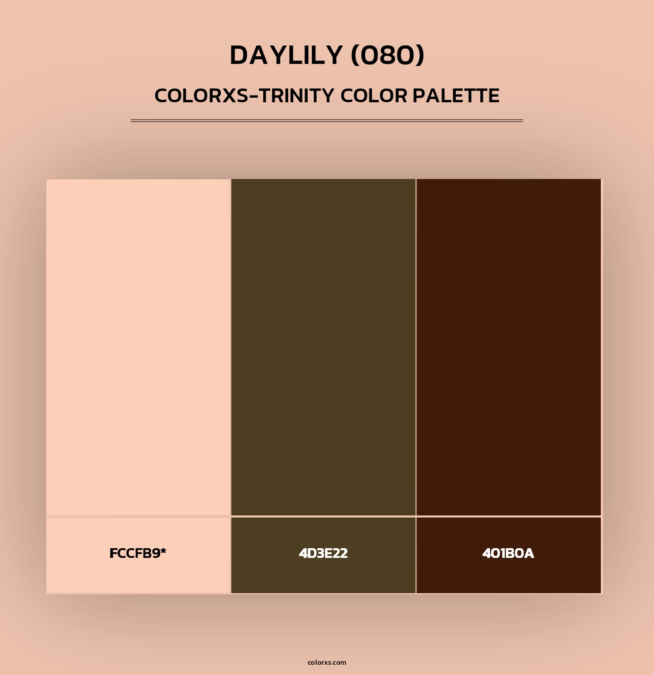 Daylily (080) - Colorxs Trinity Palette