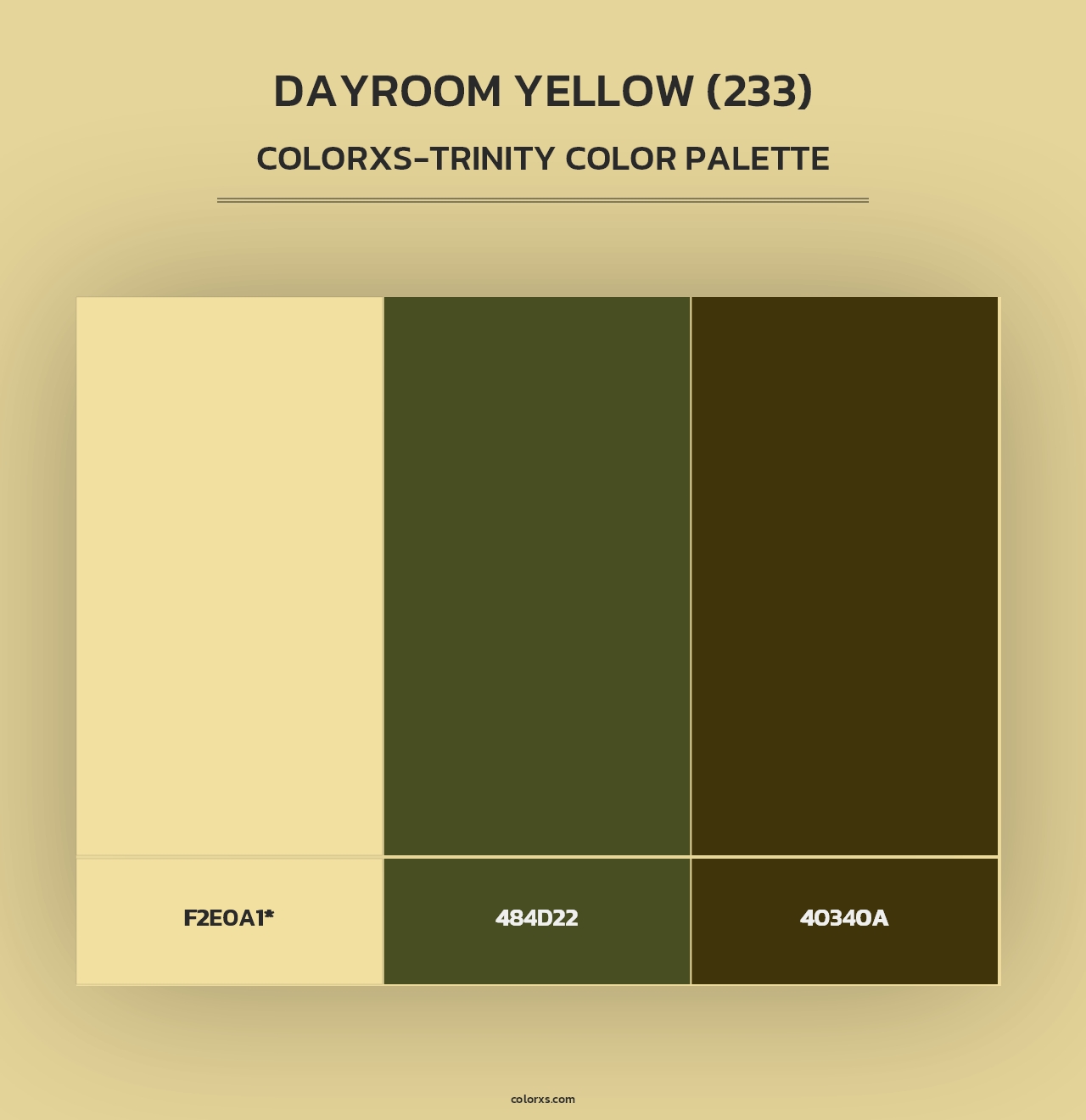 Dayroom Yellow (233) - Colorxs Trinity Palette