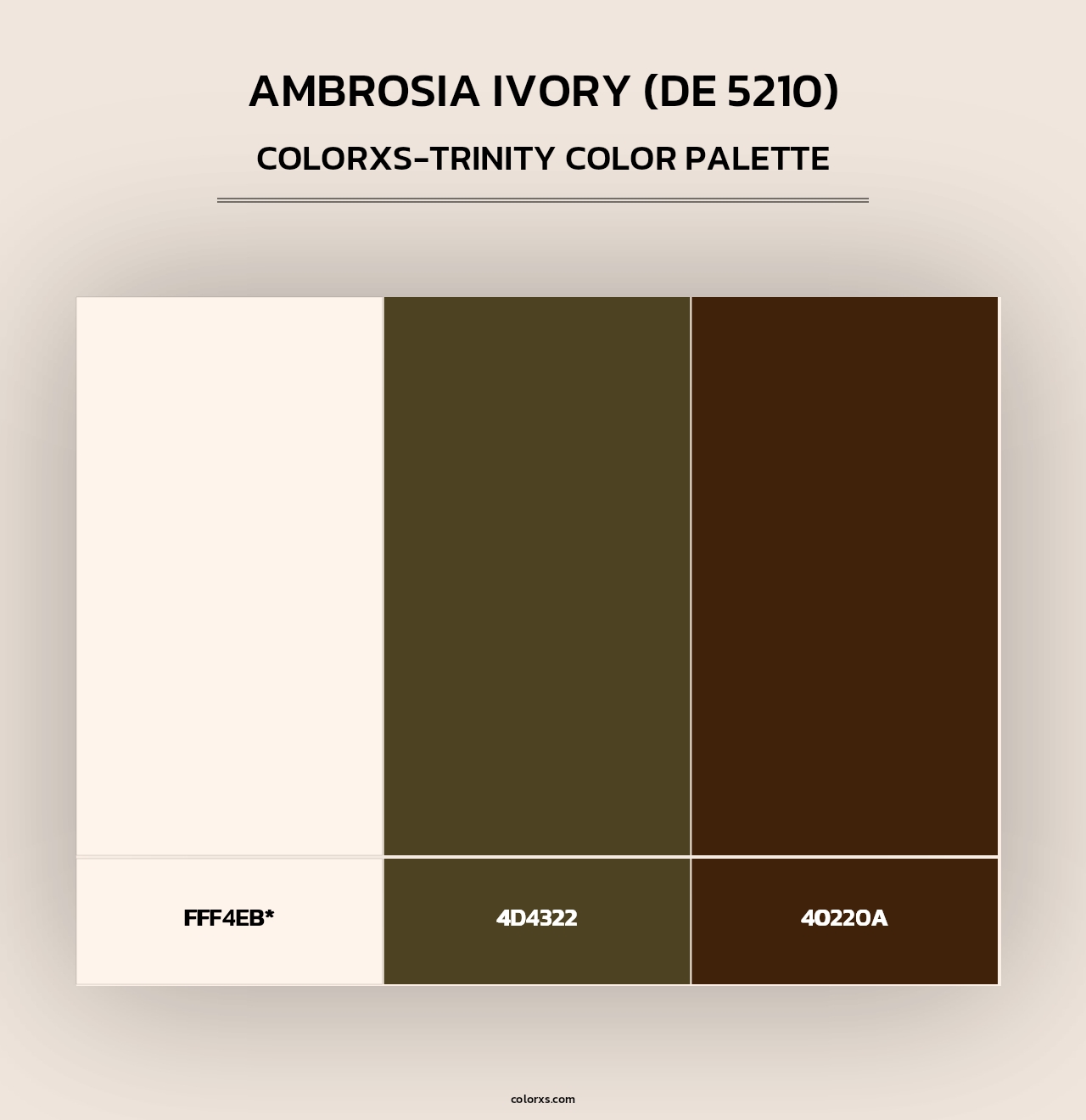 Ambrosia Ivory (DE 5210) - Colorxs Trinity Palette