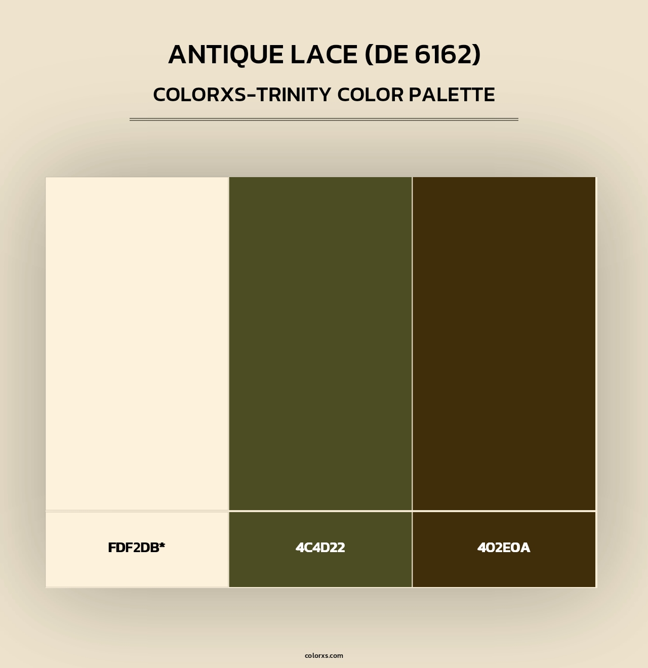 Antique Lace (DE 6162) - Colorxs Trinity Palette