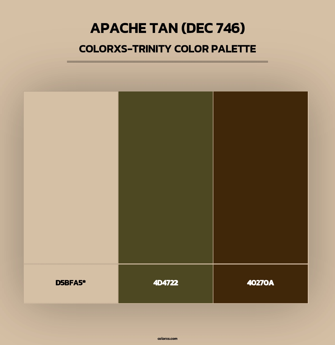 Apache Tan (DEC 746) - Colorxs Trinity Palette
