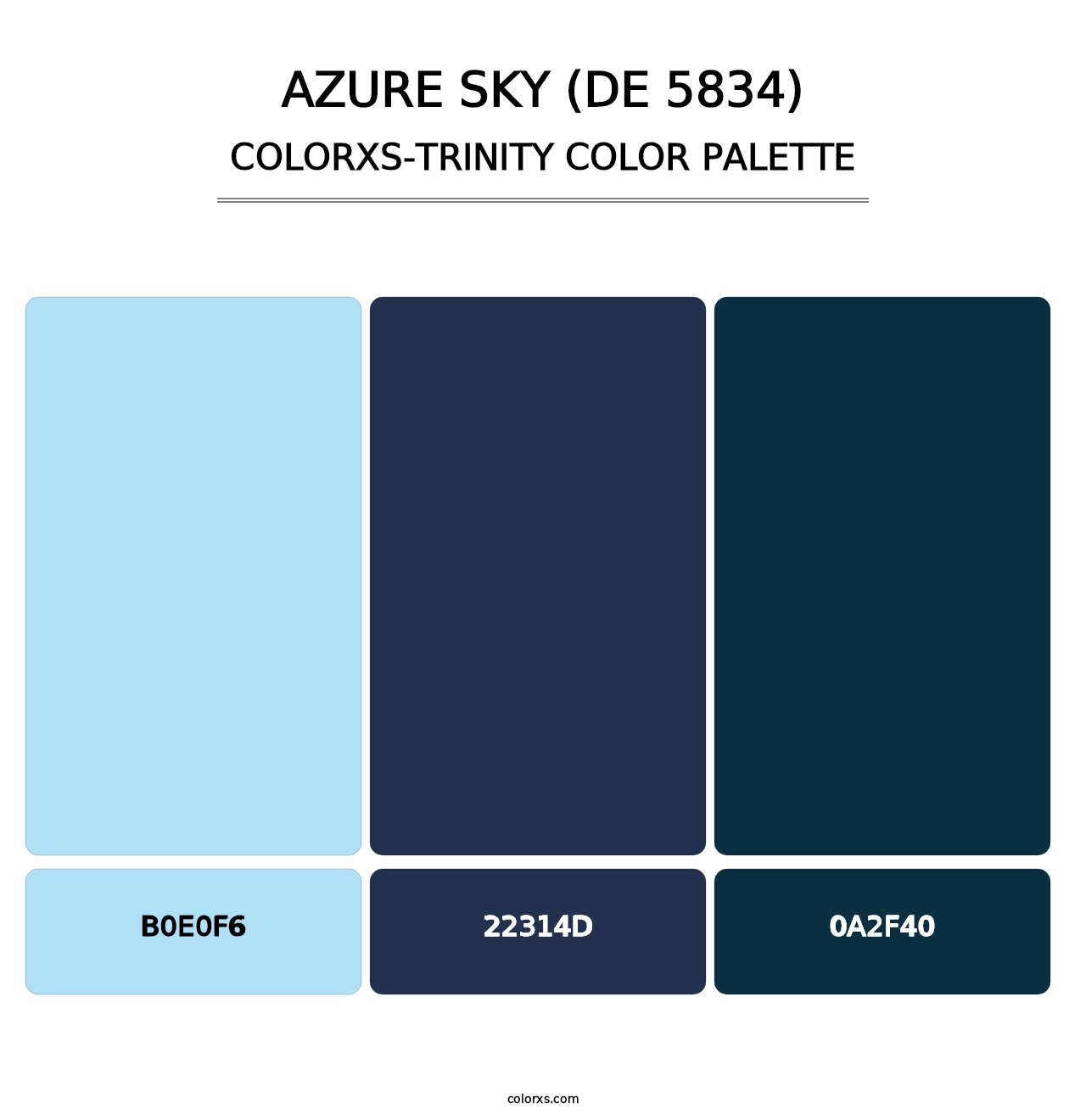 Azure Sky (DE 5834) - Colorxs Trinity Palette