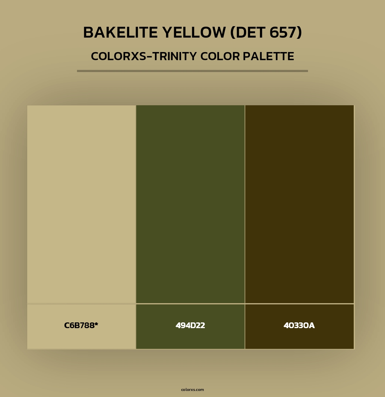 Bakelite Yellow (DET 657) - Colorxs Trinity Palette