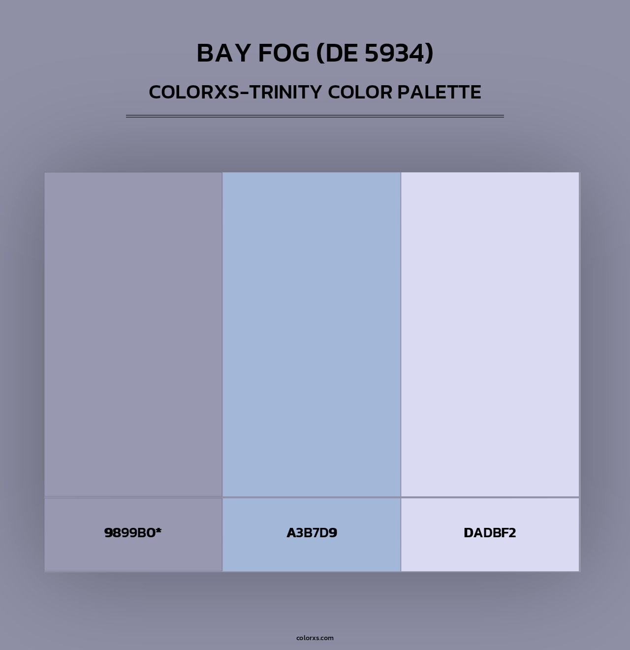 Bay Fog (DE 5934) - Colorxs Trinity Palette
