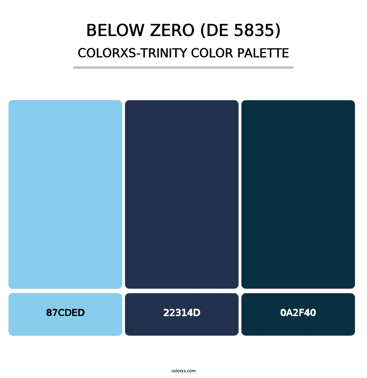 Below Zero (DE 5835) - Colorxs Trinity Palette