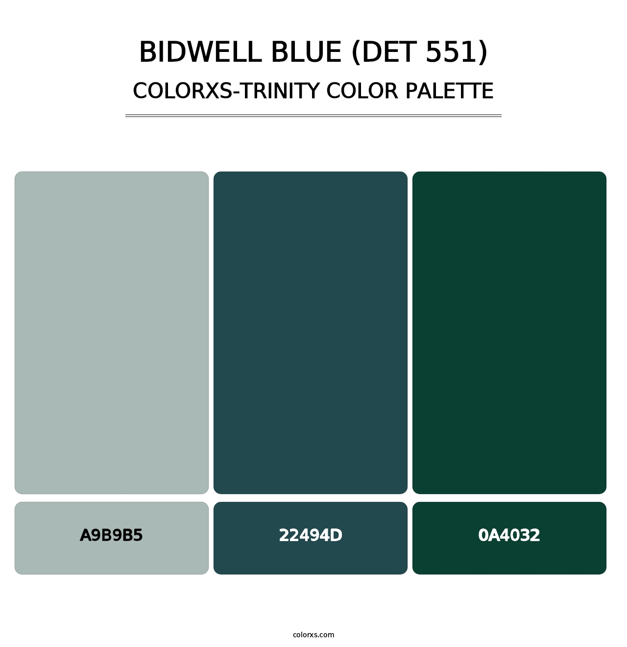 Bidwell Blue (DET 551) - Colorxs Trinity Palette