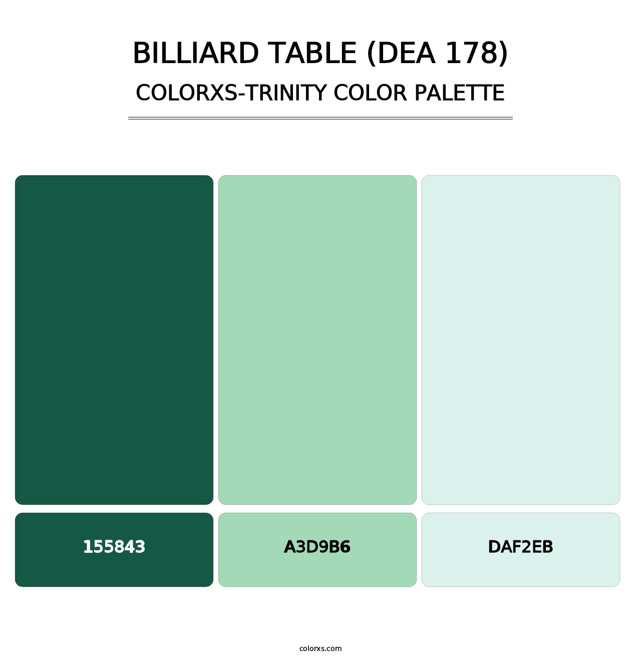 Billiard Table (DEA 178) - Colorxs Trinity Palette