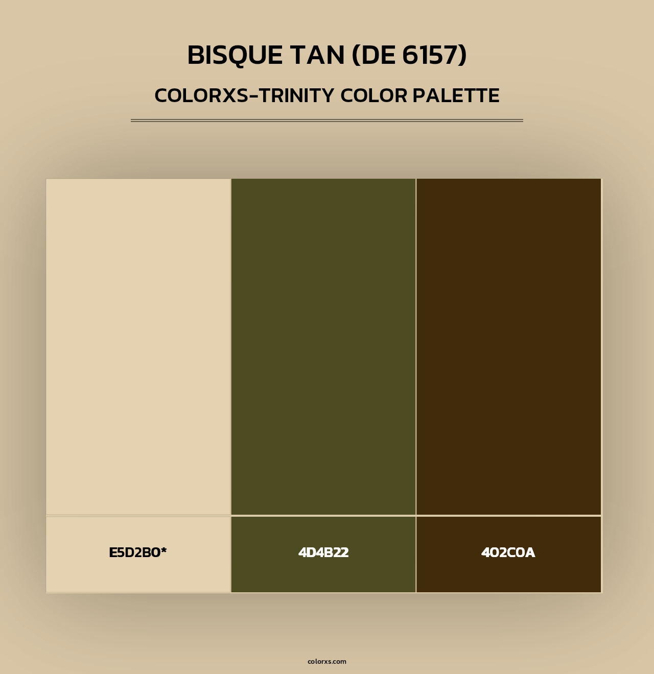Bisque Tan (DE 6157) - Colorxs Trinity Palette