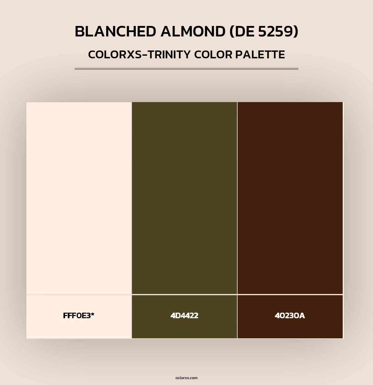 Blanched Almond (DE 5259) - Colorxs Trinity Palette