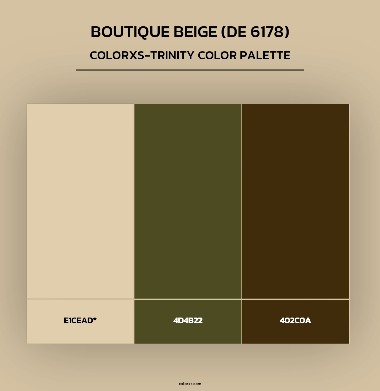 Boutique Beige (DE 6178) - Colorxs Trinity Palette