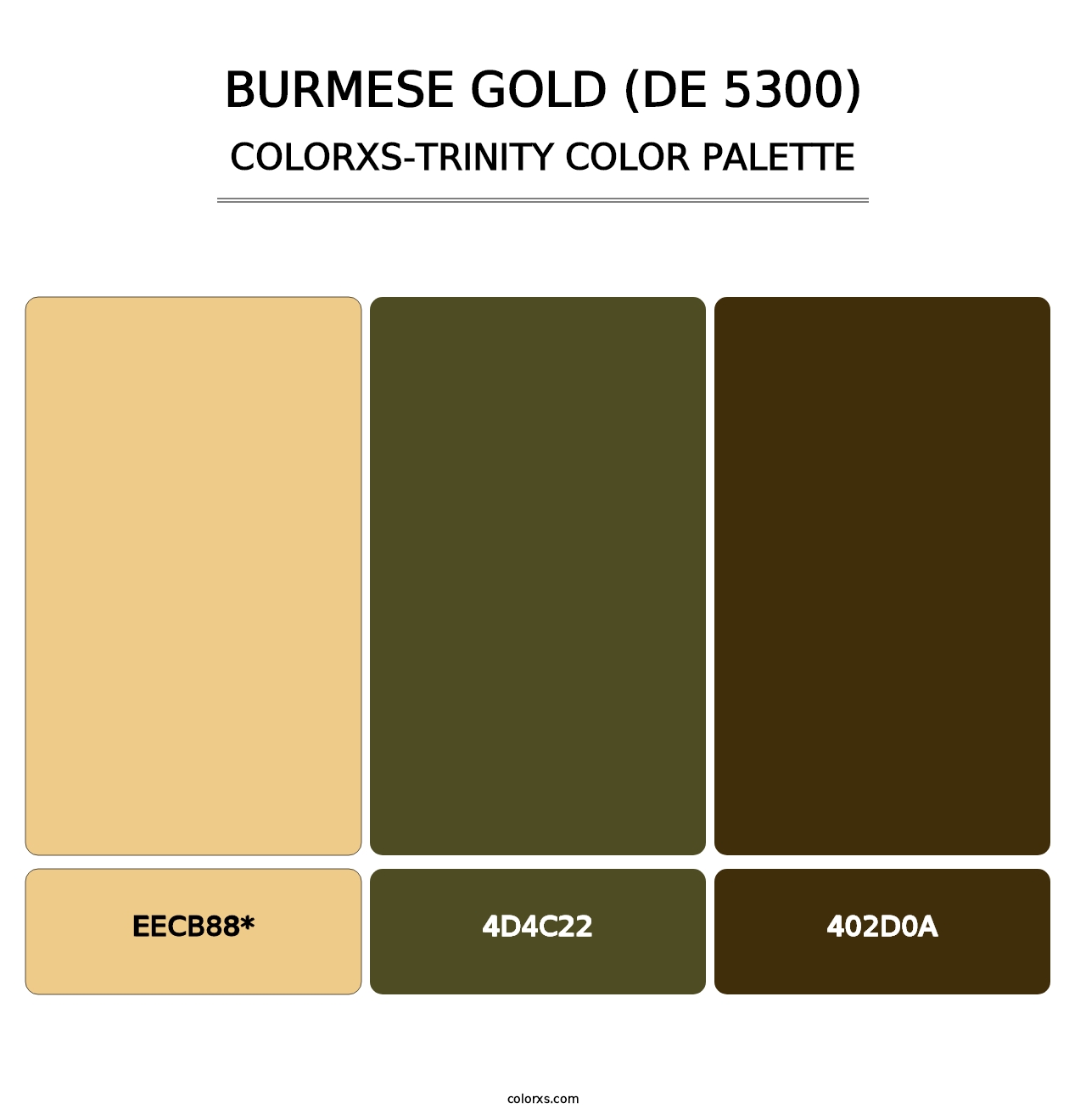 Burmese Gold (DE 5300) - Colorxs Trinity Palette