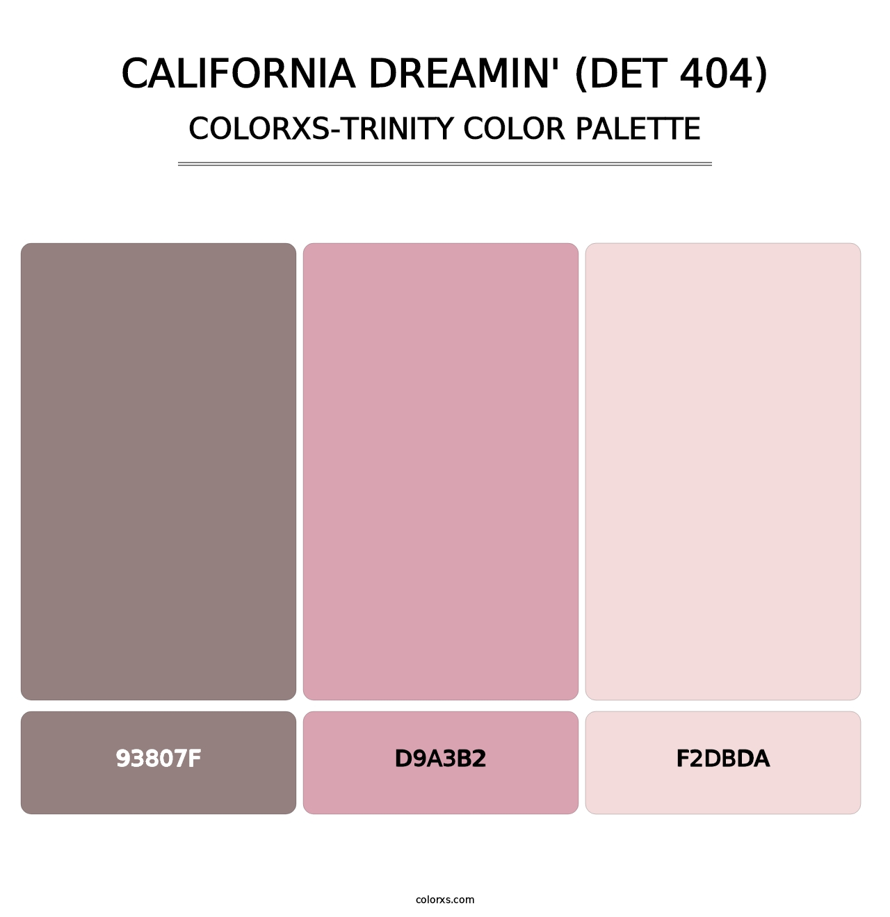 California Dreamin' (DET 404) - Colorxs Trinity Palette