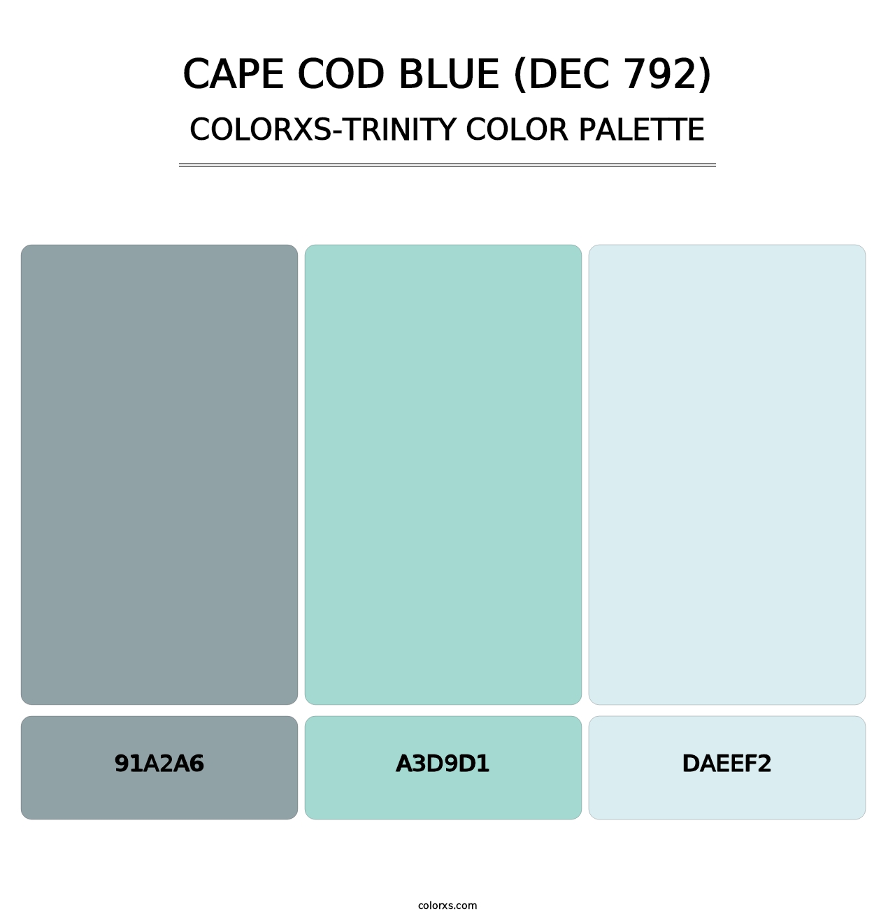 Cape Cod Blue (DEC 792) - Colorxs Trinity Palette