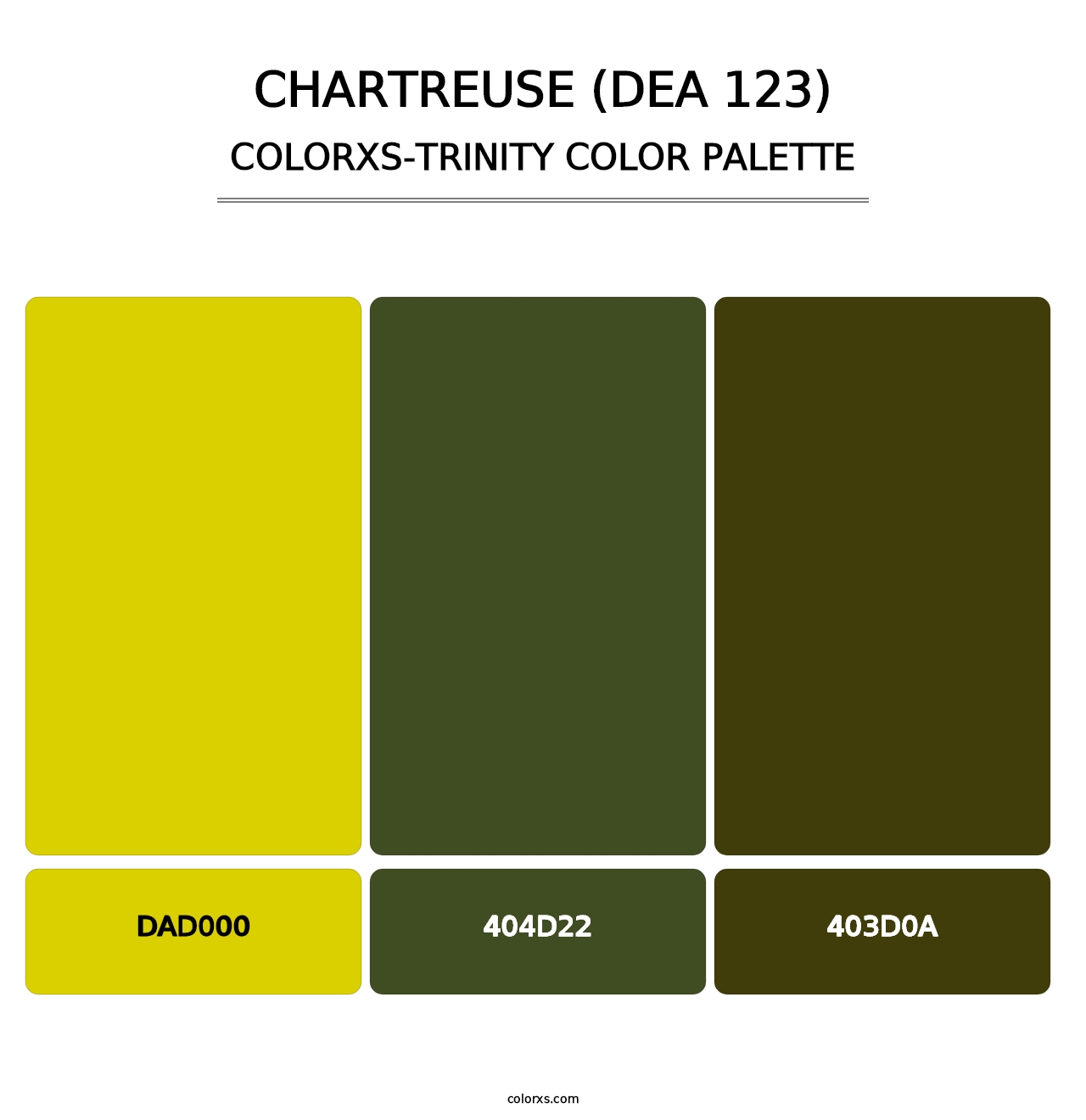 Chartreuse (DEA 123) - Colorxs Trinity Palette