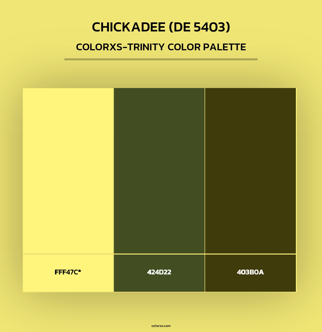 Chickadee (DE 5403) - Colorxs Trinity Palette