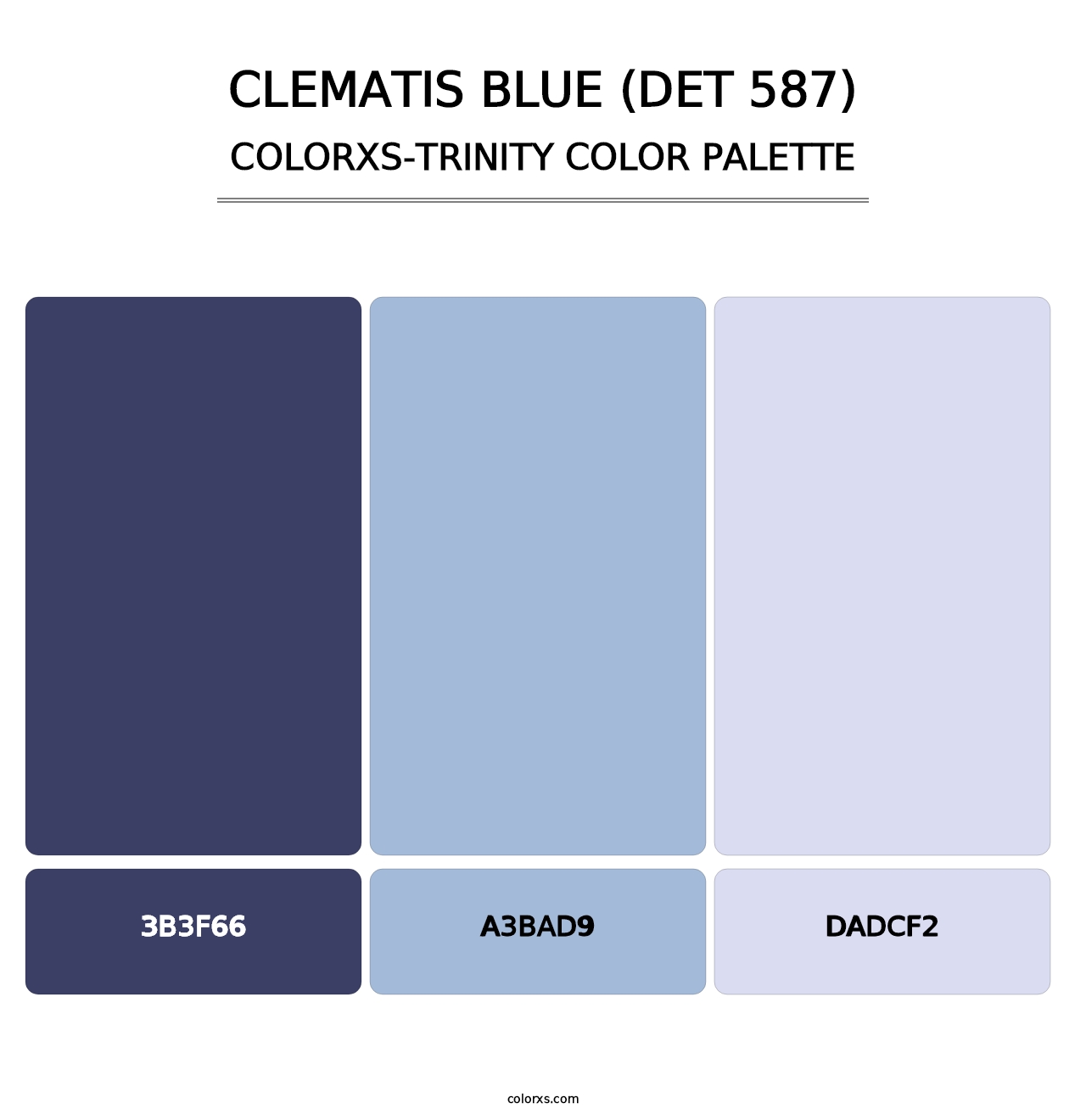 Clematis Blue (DET 587) - Colorxs Trinity Palette