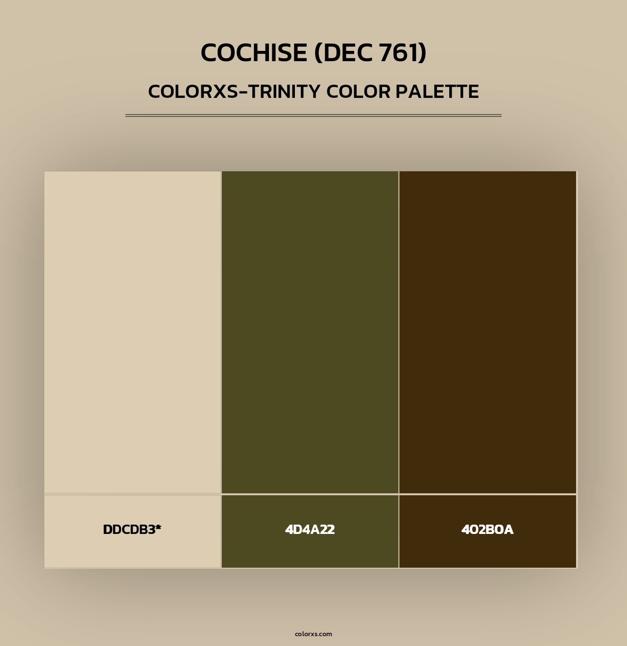 Cochise (DEC 761) - Colorxs Trinity Palette