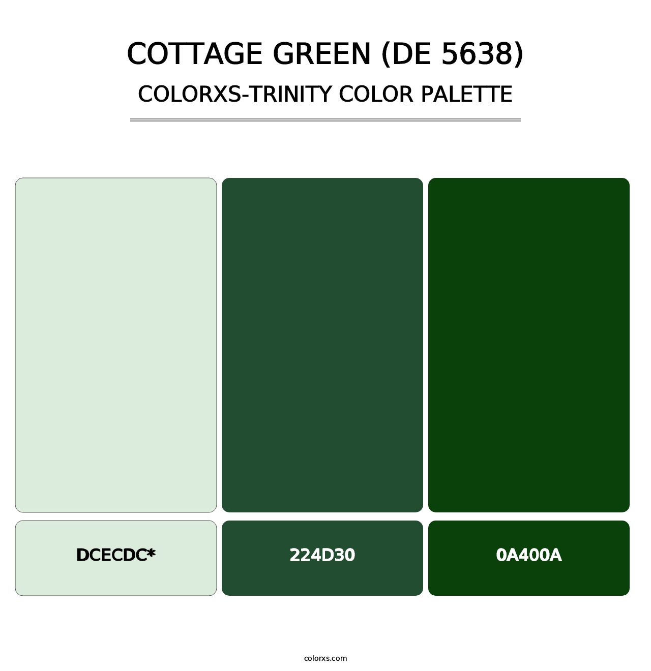 Cottage Green (DE 5638) - Colorxs Trinity Palette