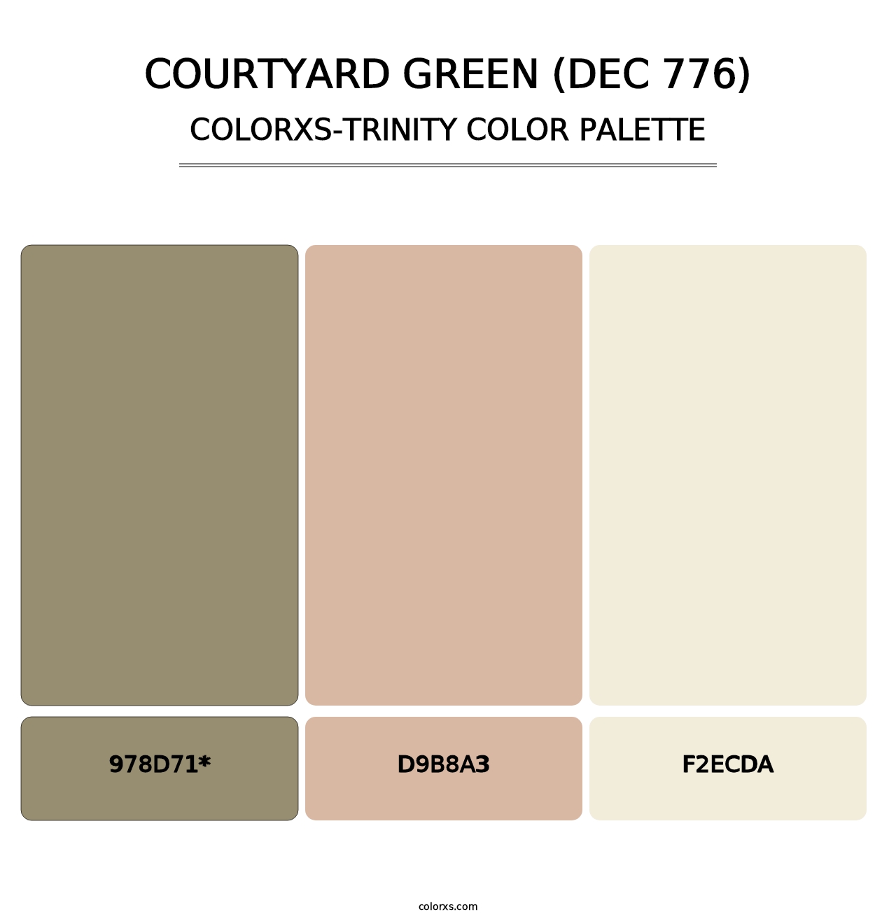 Courtyard Green (DEC 776) - Colorxs Trinity Palette