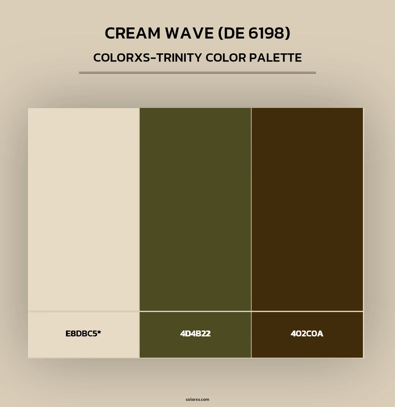 Cream Wave (DE 6198) - Colorxs Trinity Palette