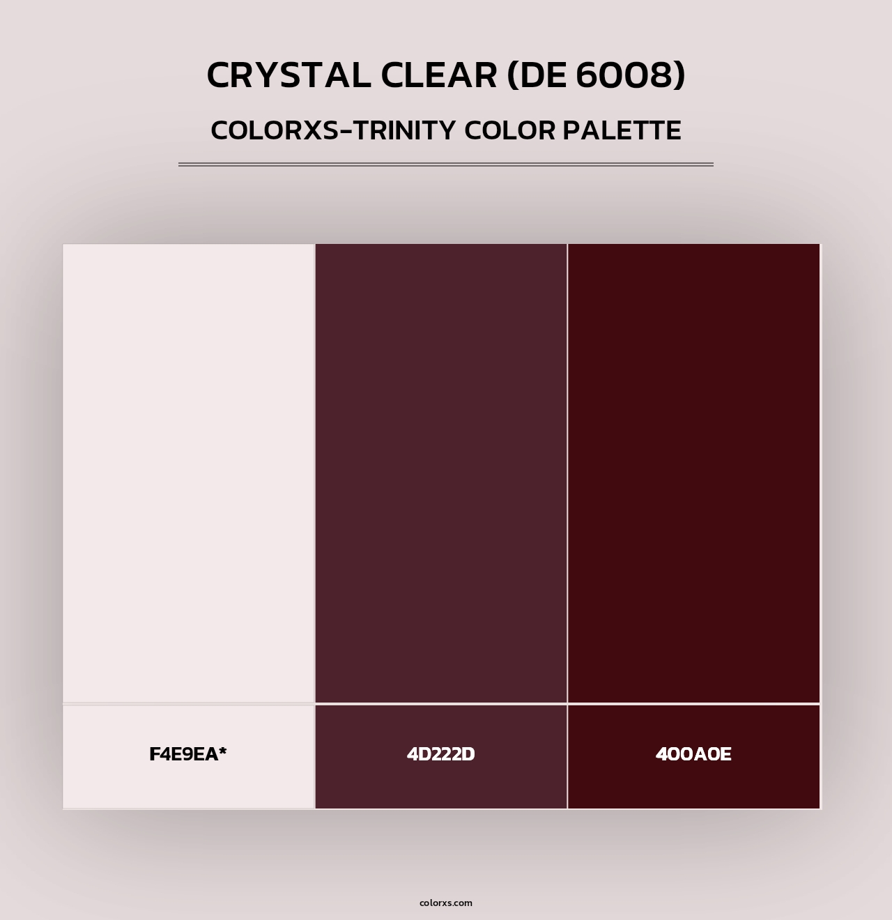 Crystal Clear (DE 6008) - Colorxs Trinity Palette