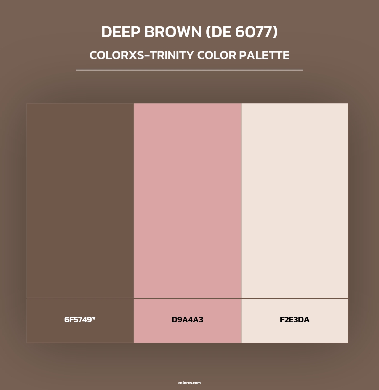 Deep Brown (DE 6077) - Colorxs Trinity Palette