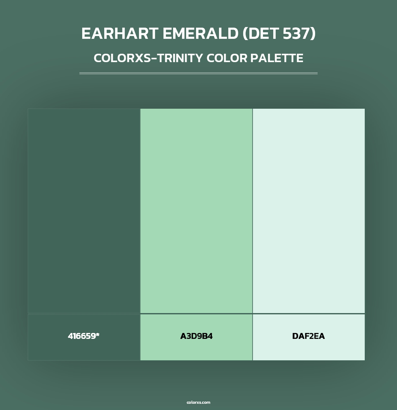 Earhart Emerald (DET 537) - Colorxs Trinity Palette