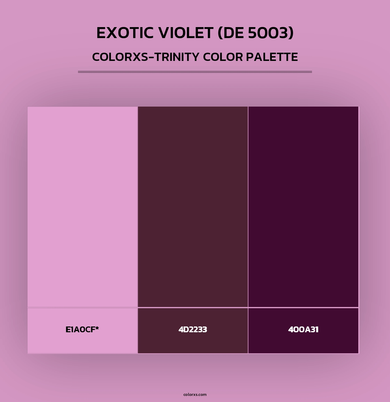 Exotic Violet (DE 5003) - Colorxs Trinity Palette