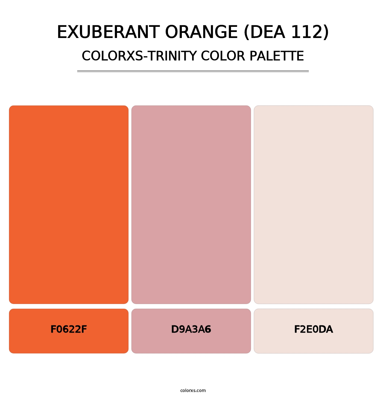 Exuberant Orange (DEA 112) - Colorxs Trinity Palette