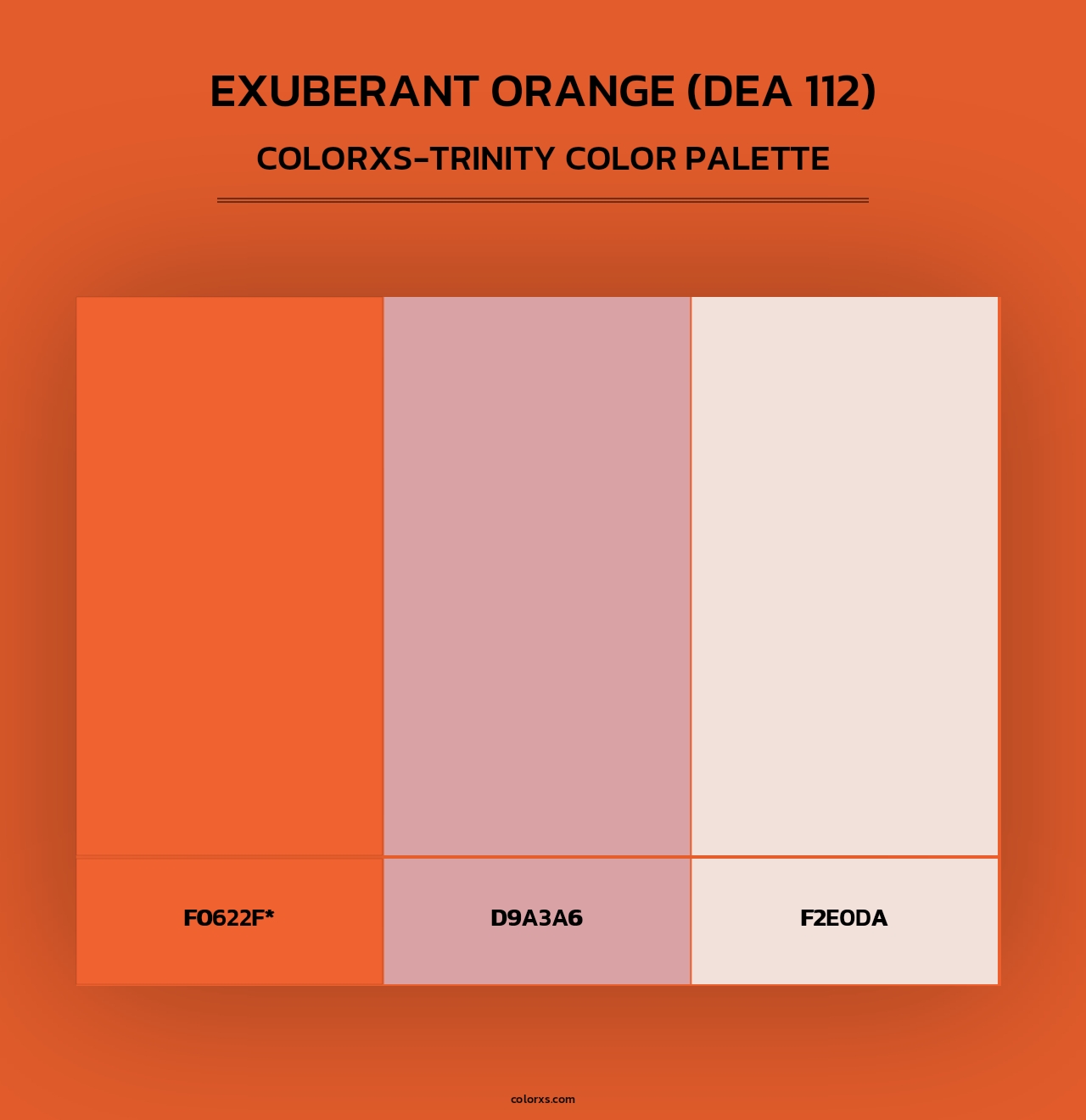 Exuberant Orange (DEA 112) - Colorxs Trinity Palette