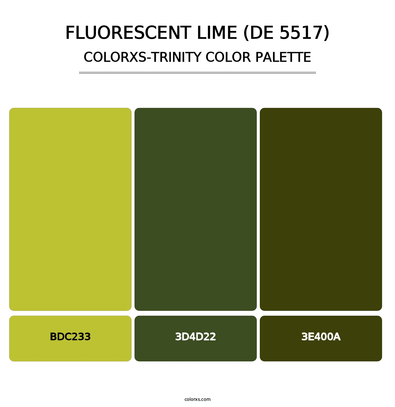 Fluorescent Lime (DE 5517) - Colorxs Trinity Palette
