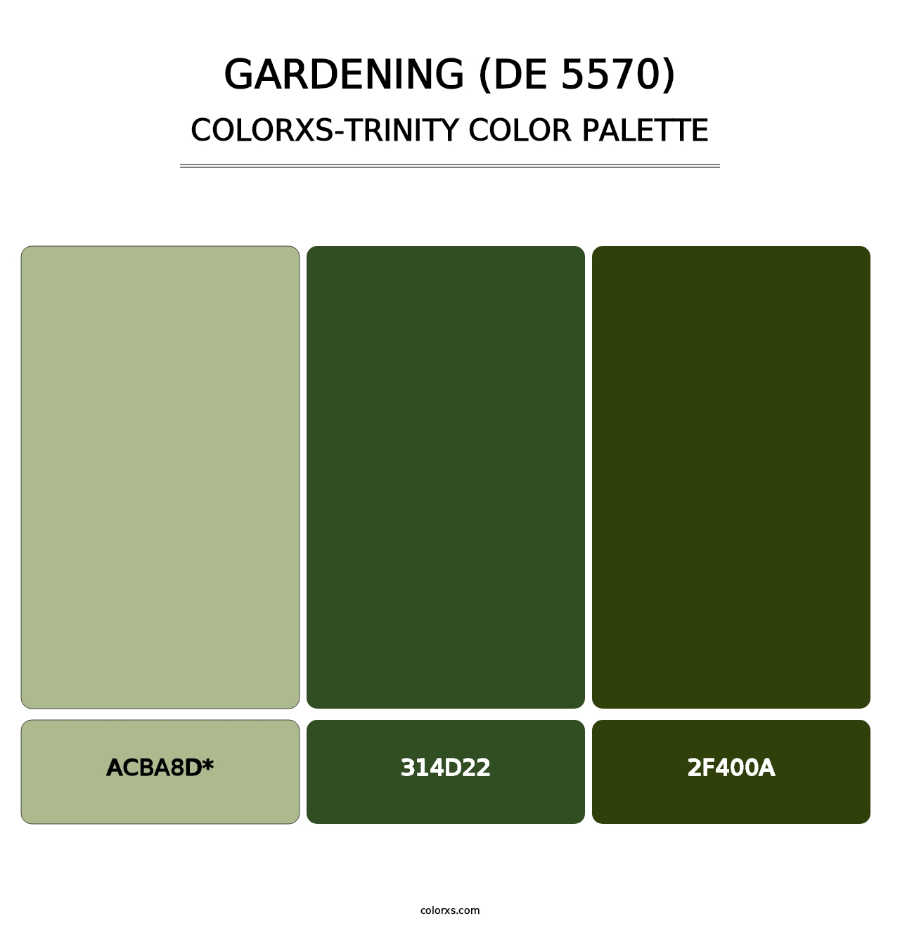 Gardening (DE 5570) - Colorxs Trinity Palette