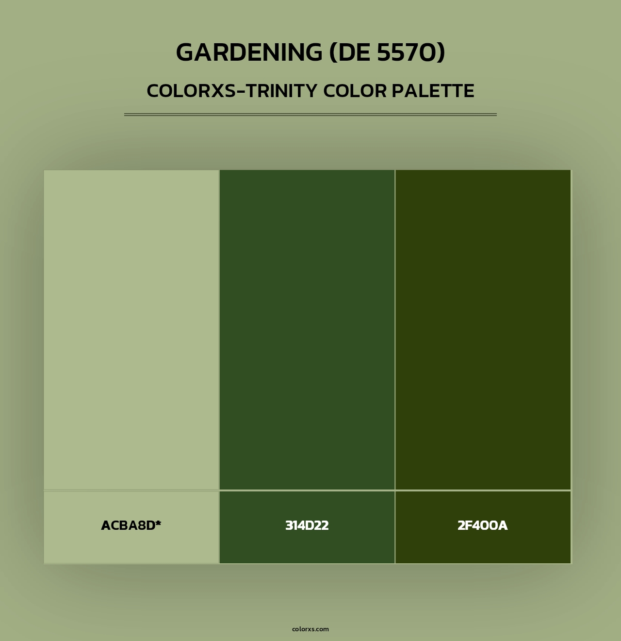 Gardening (DE 5570) - Colorxs Trinity Palette
