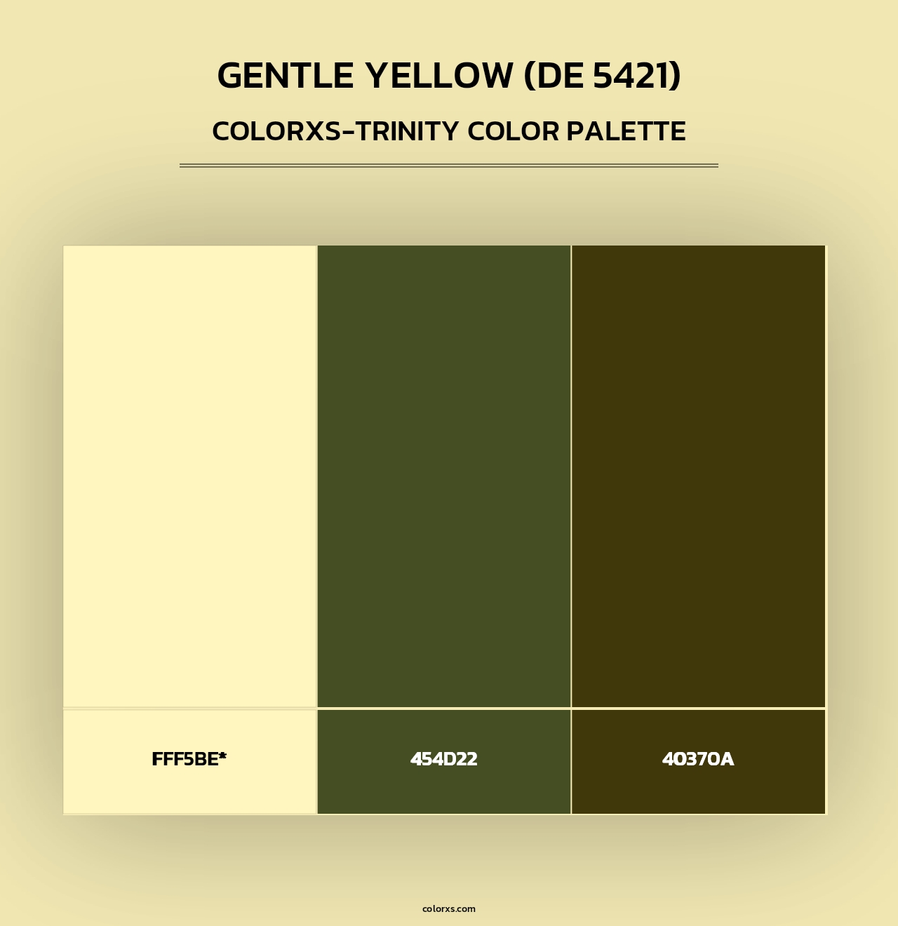 Gentle Yellow (DE 5421) - Colorxs Trinity Palette