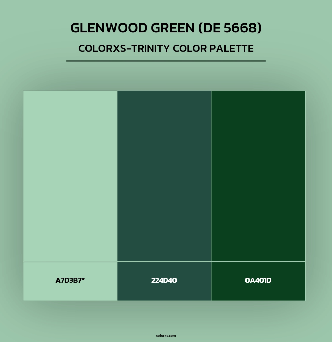 Glenwood Green (DE 5668) - Colorxs Trinity Palette