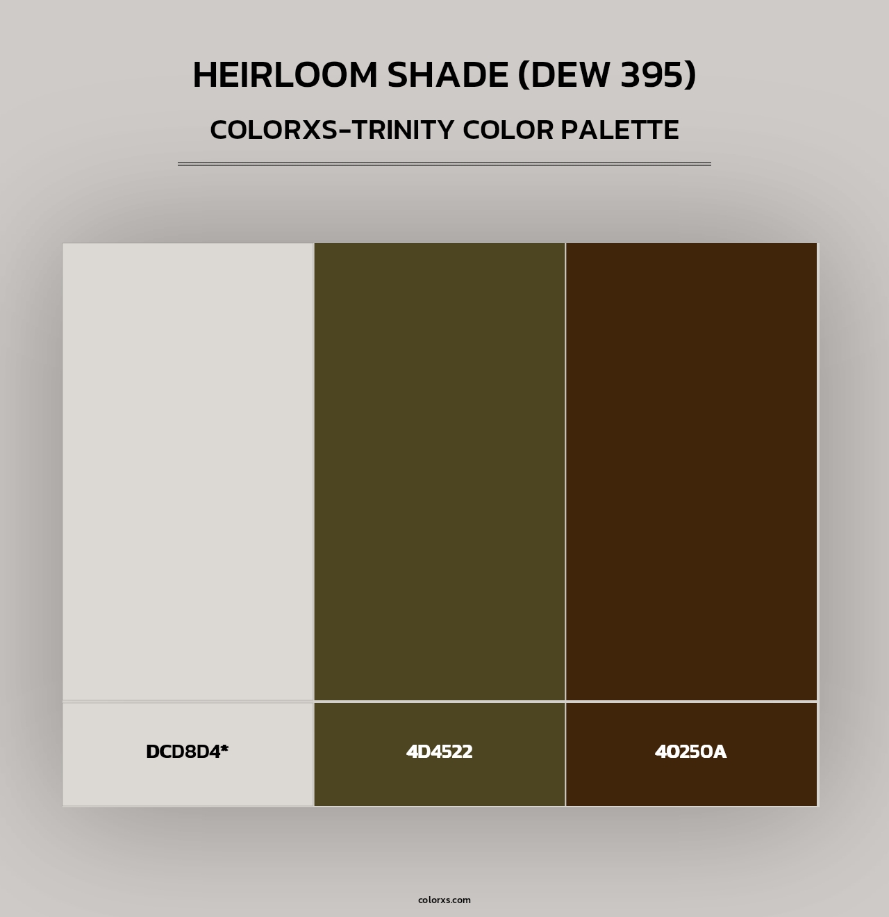 Heirloom Shade (DEW 395) - Colorxs Trinity Palette