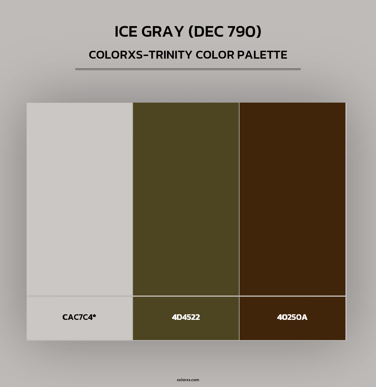 Ice Gray (DEC 790) - Colorxs Trinity Palette