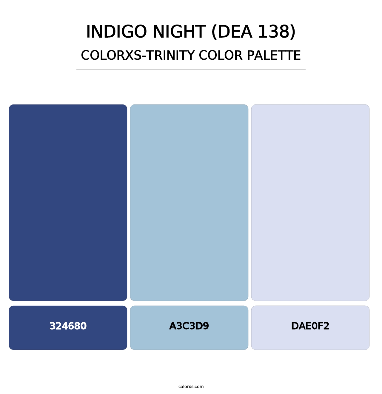 Indigo Night (DEA 138) - Colorxs Trinity Palette
