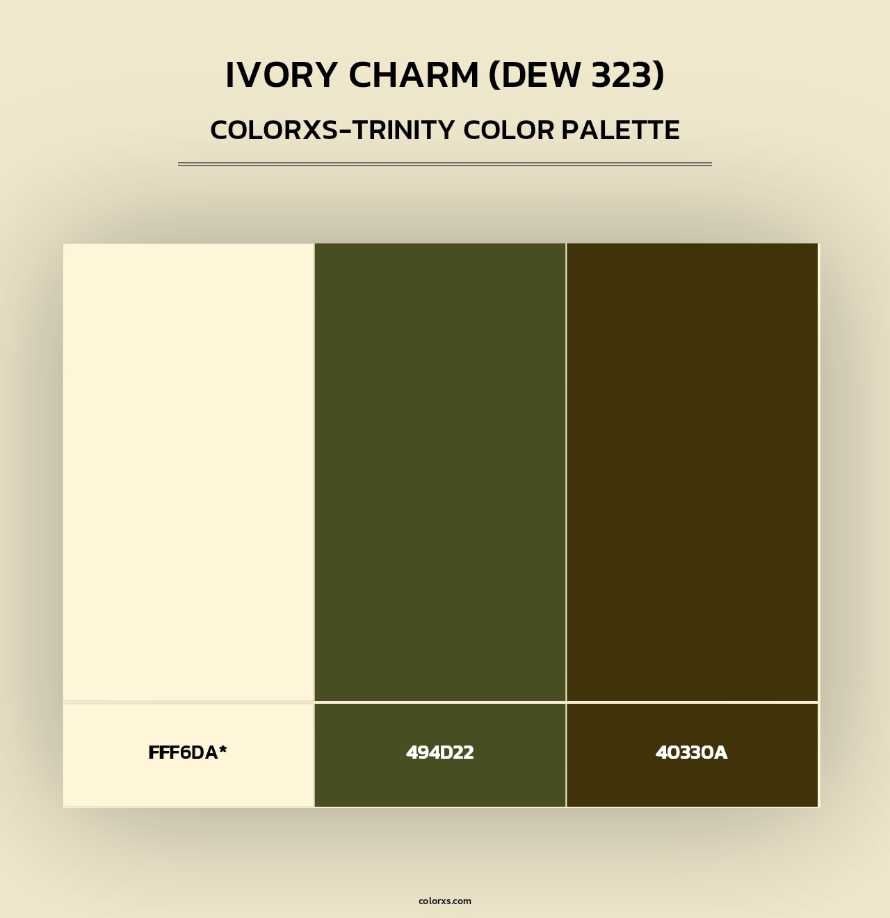 Ivory Charm (DEW 323) - Colorxs Trinity Palette
