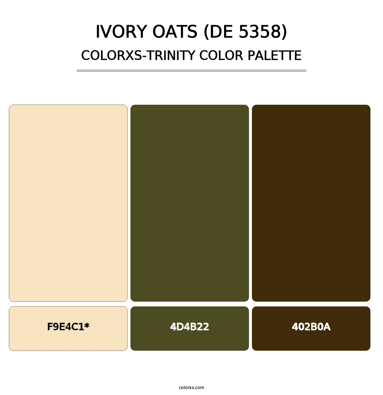 Ivory Oats (DE 5358) - Colorxs Trinity Palette