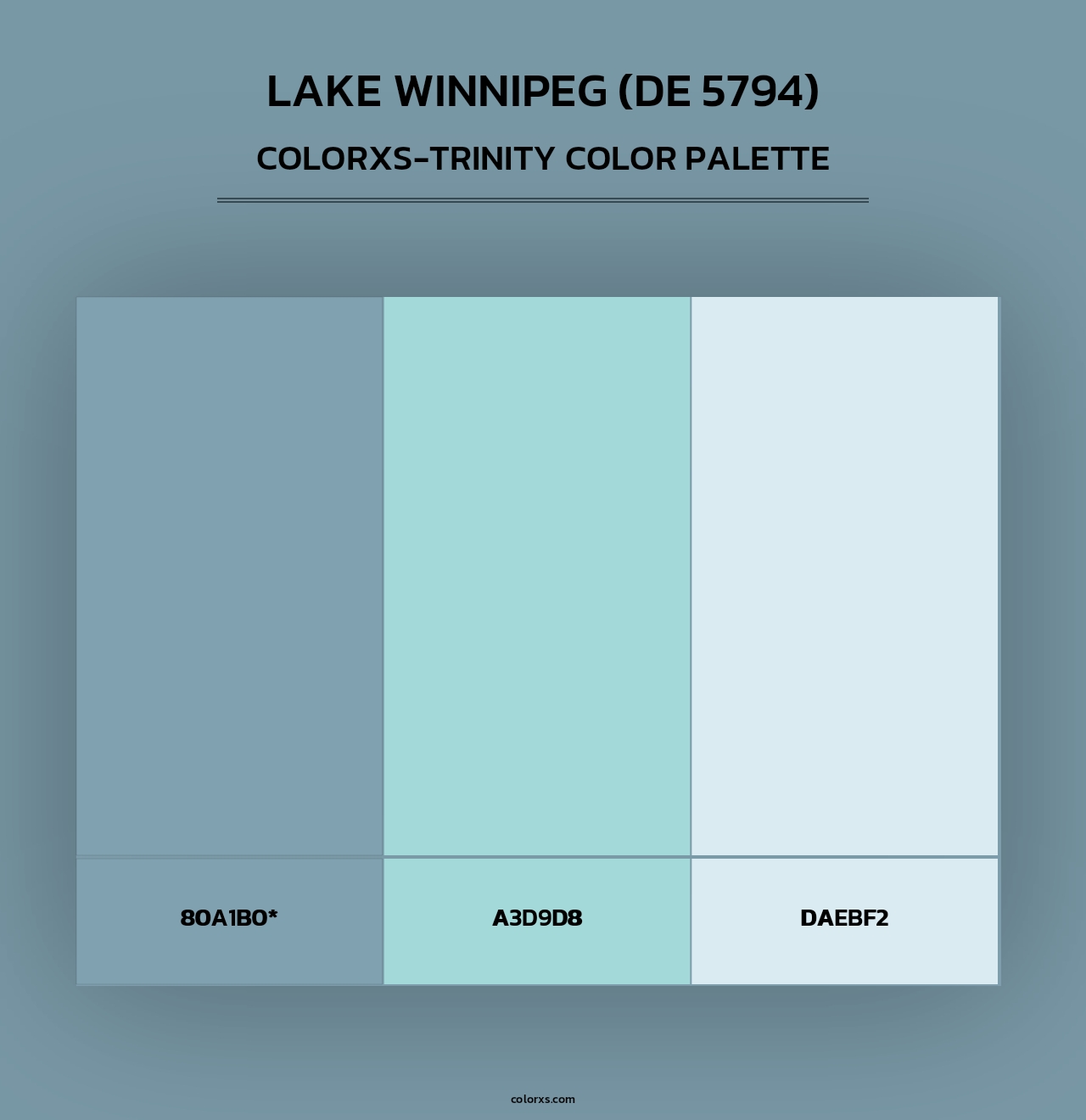 Lake Winnipeg (DE 5794) - Colorxs Trinity Palette