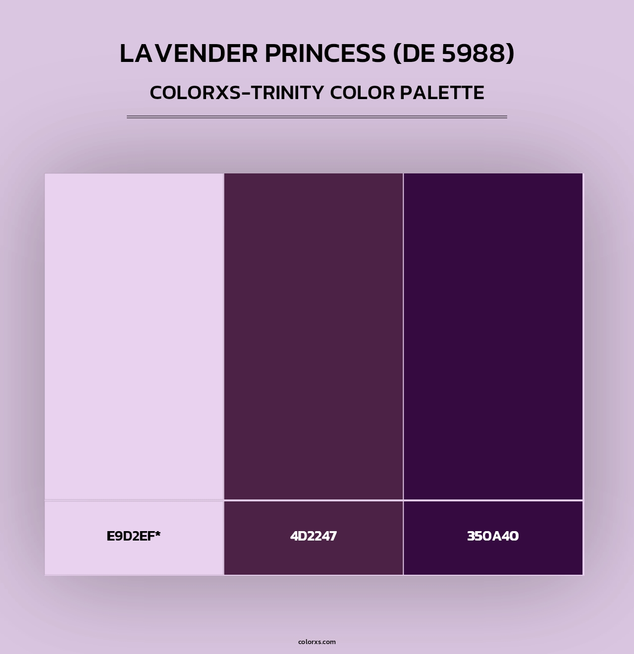 Lavender Princess (DE 5988) - Colorxs Trinity Palette