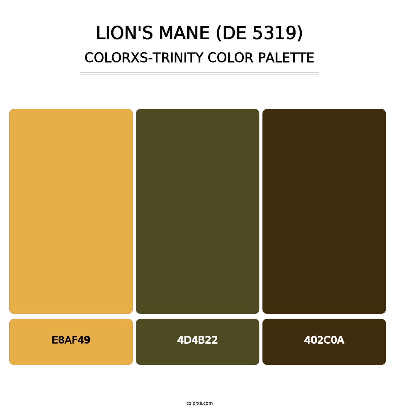 Lion's Mane (DE 5319) - Colorxs Trinity Palette