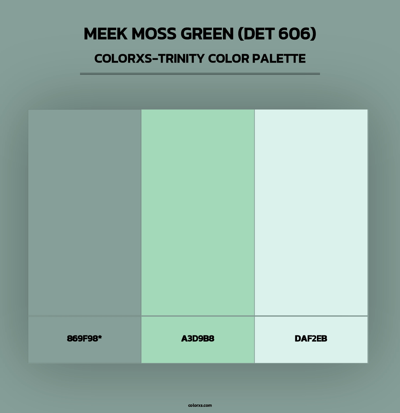 Meek Moss Green (DET 606) - Colorxs Trinity Palette