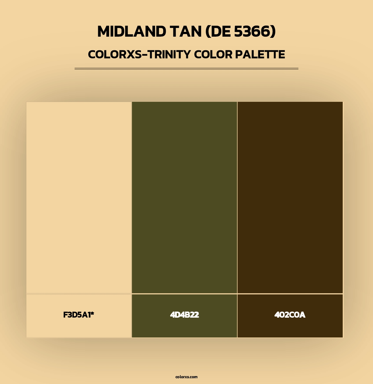 Midland Tan (DE 5366) - Colorxs Trinity Palette