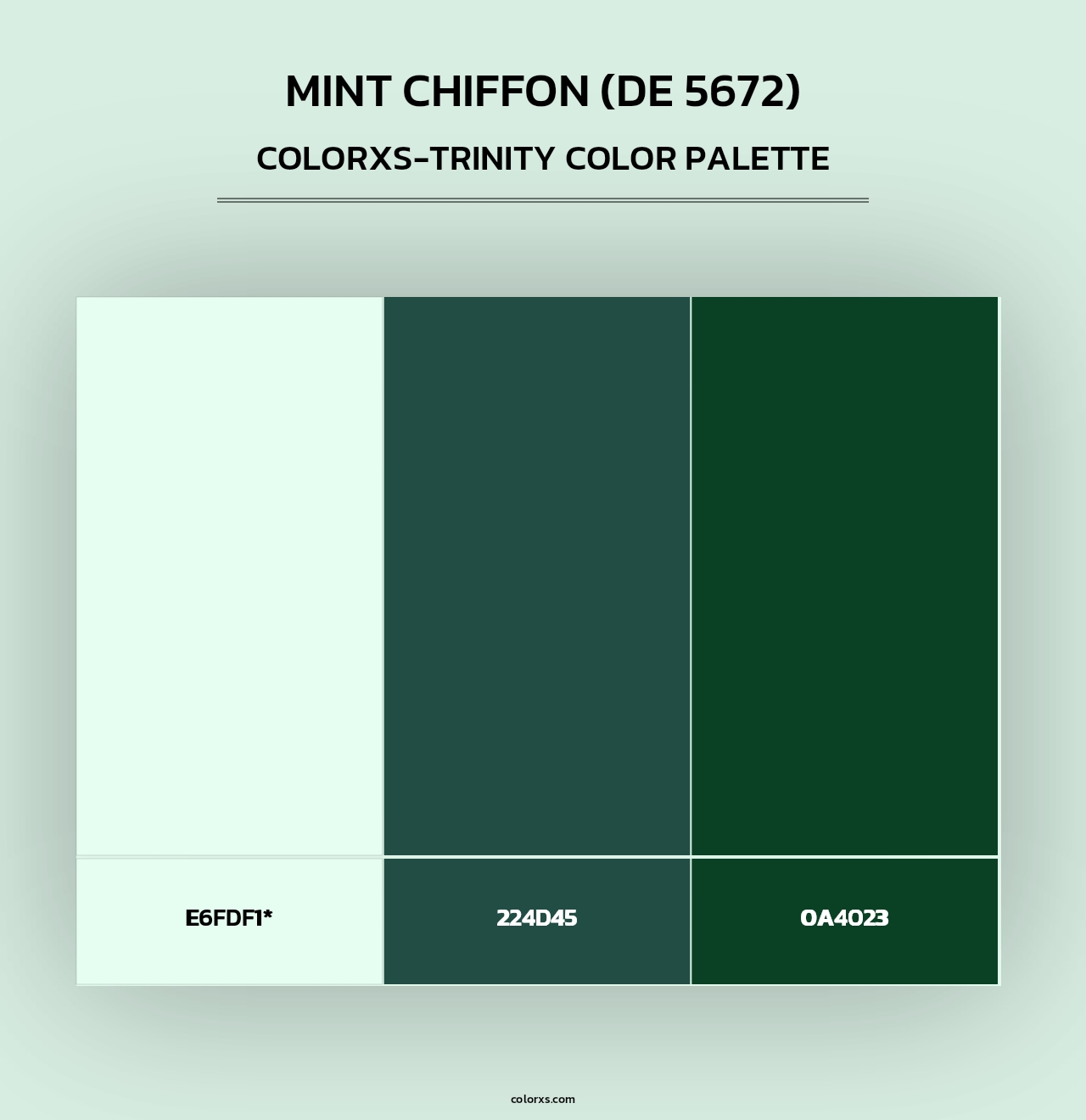 Mint Chiffon (DE 5672) - Colorxs Trinity Palette