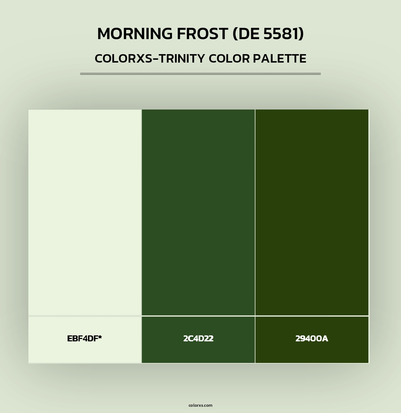 Morning Frost (DE 5581) - Colorxs Trinity Palette