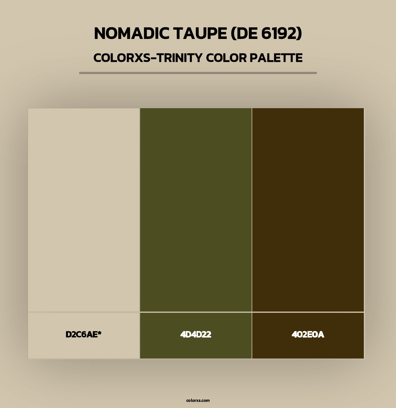 Nomadic Taupe (DE 6192) - Colorxs Trinity Palette