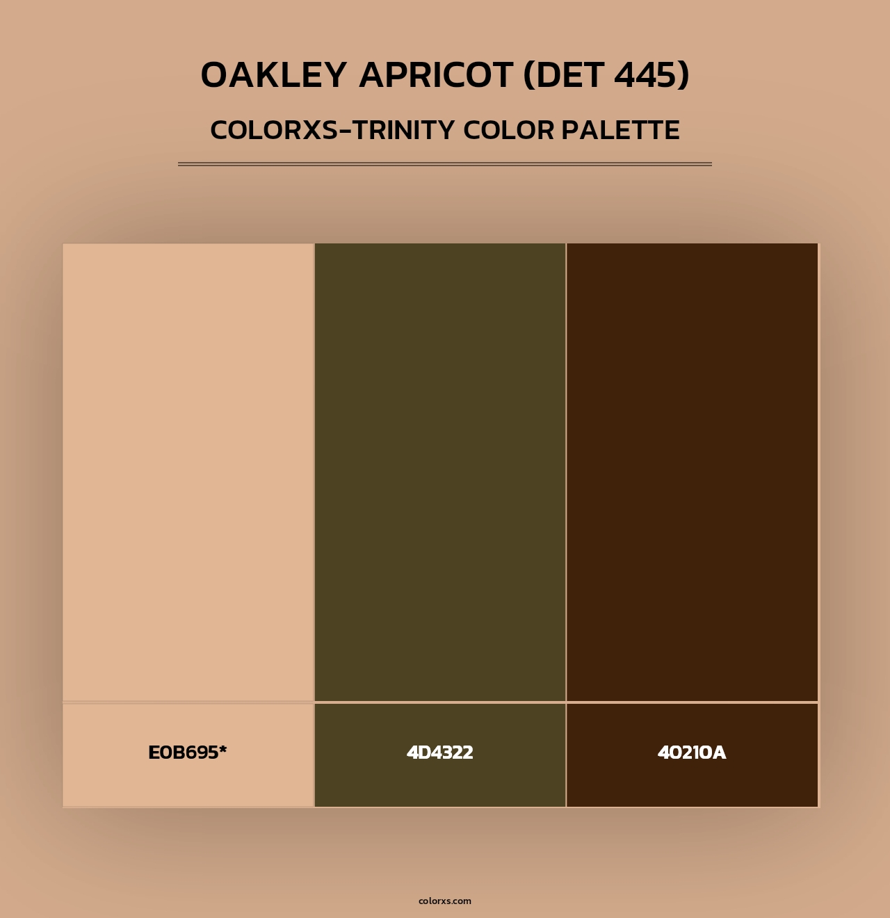 Oakley Apricot (DET 445) - Colorxs Trinity Palette