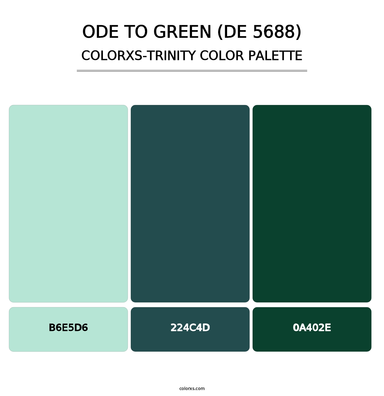 Ode to Green (DE 5688) - Colorxs Trinity Palette